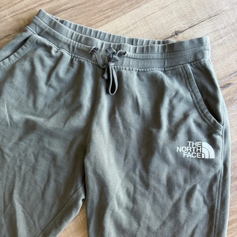 The North Face Mens Fleece Joggers Olive Green Sweatpants Large RN 61661